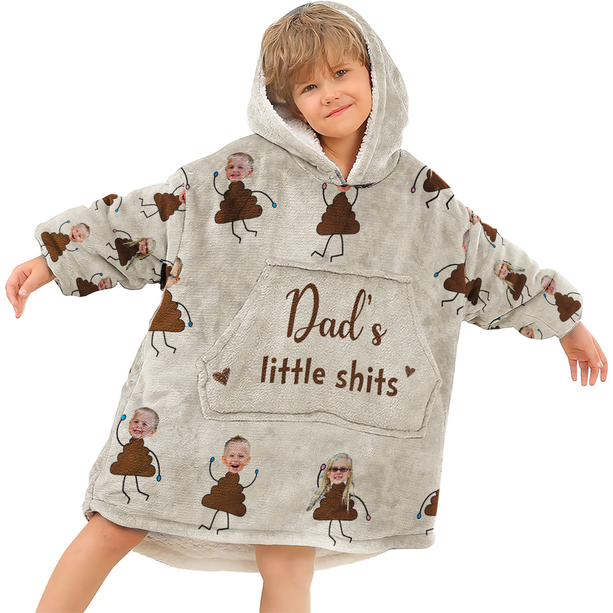 Grandma's Little Cuties - Gift for grandma, mom, dad, grandpa - Personalized Blanket Hoodie