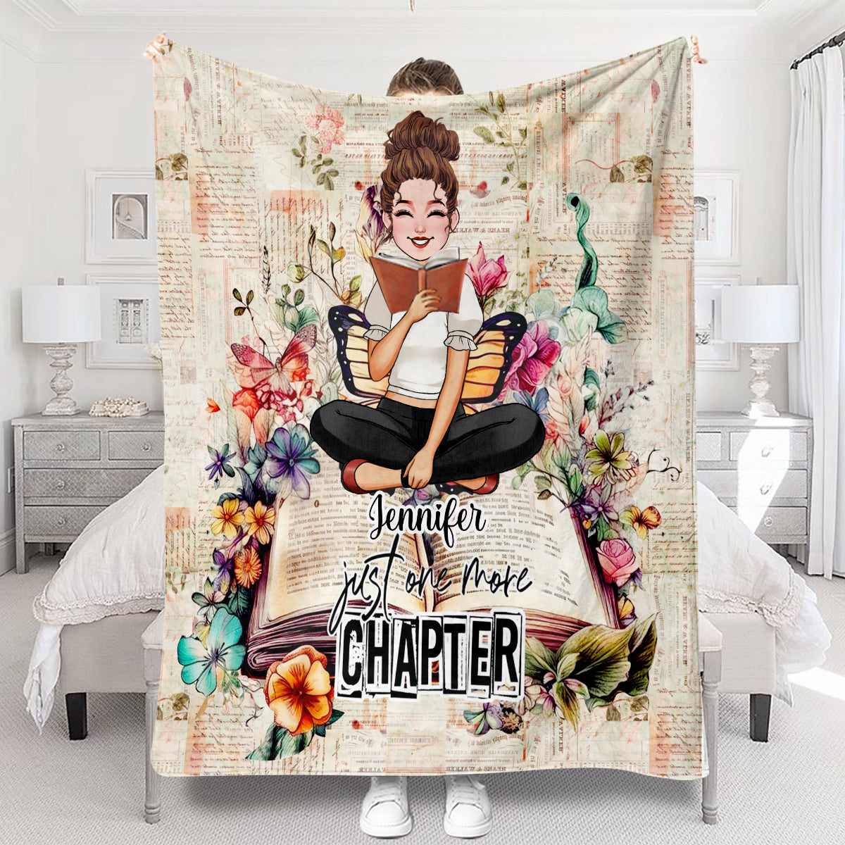 Just One More Chapter - Personalized Book Blanket