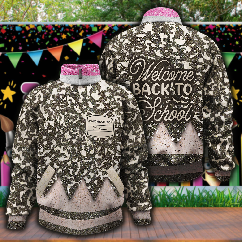 Welcome Back To School - Personalized Teacher Zip Jacket