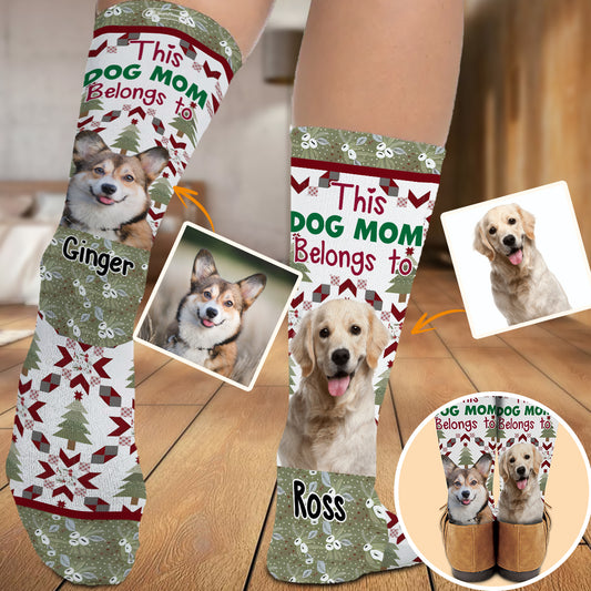 Maman de chien - Cadeau pour les amoureux des chiens - Chaussettes personnalisées