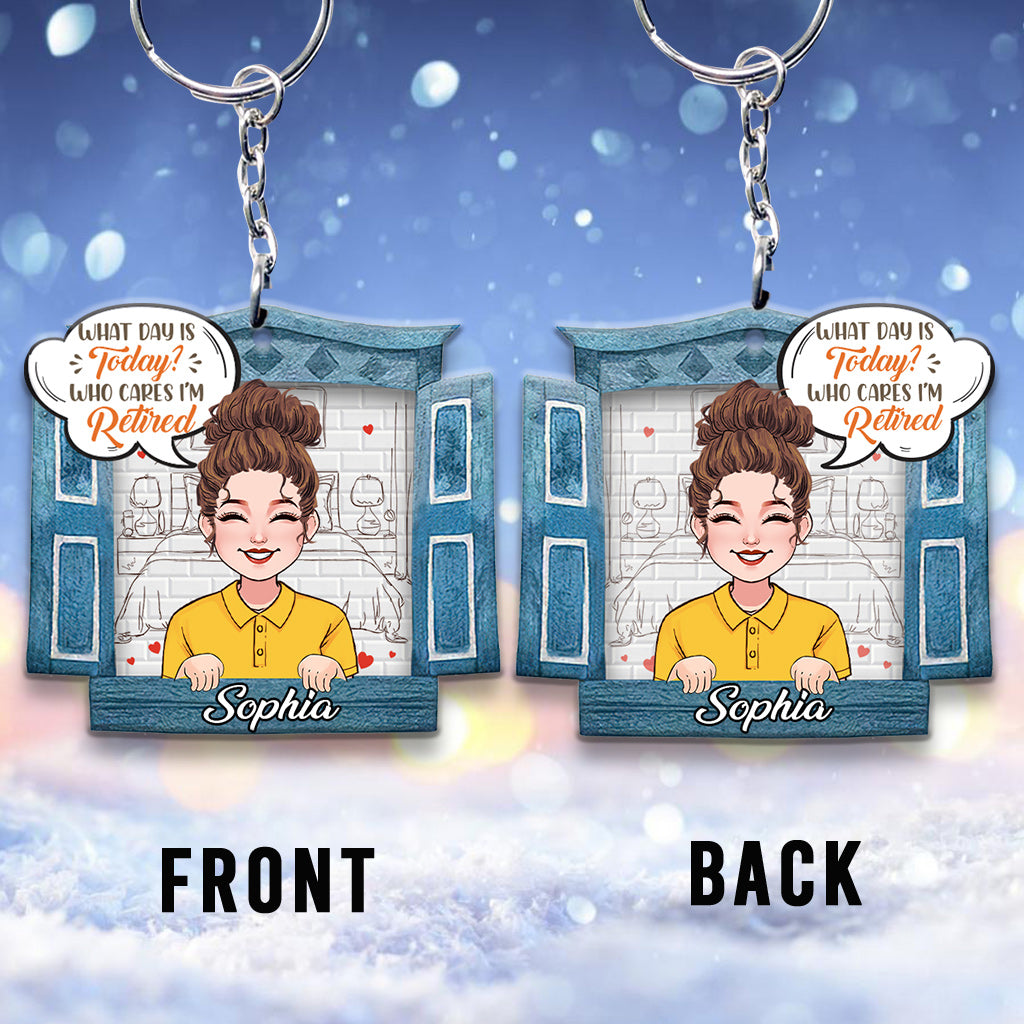 What Day Is Today - Personalized Retired Keychain