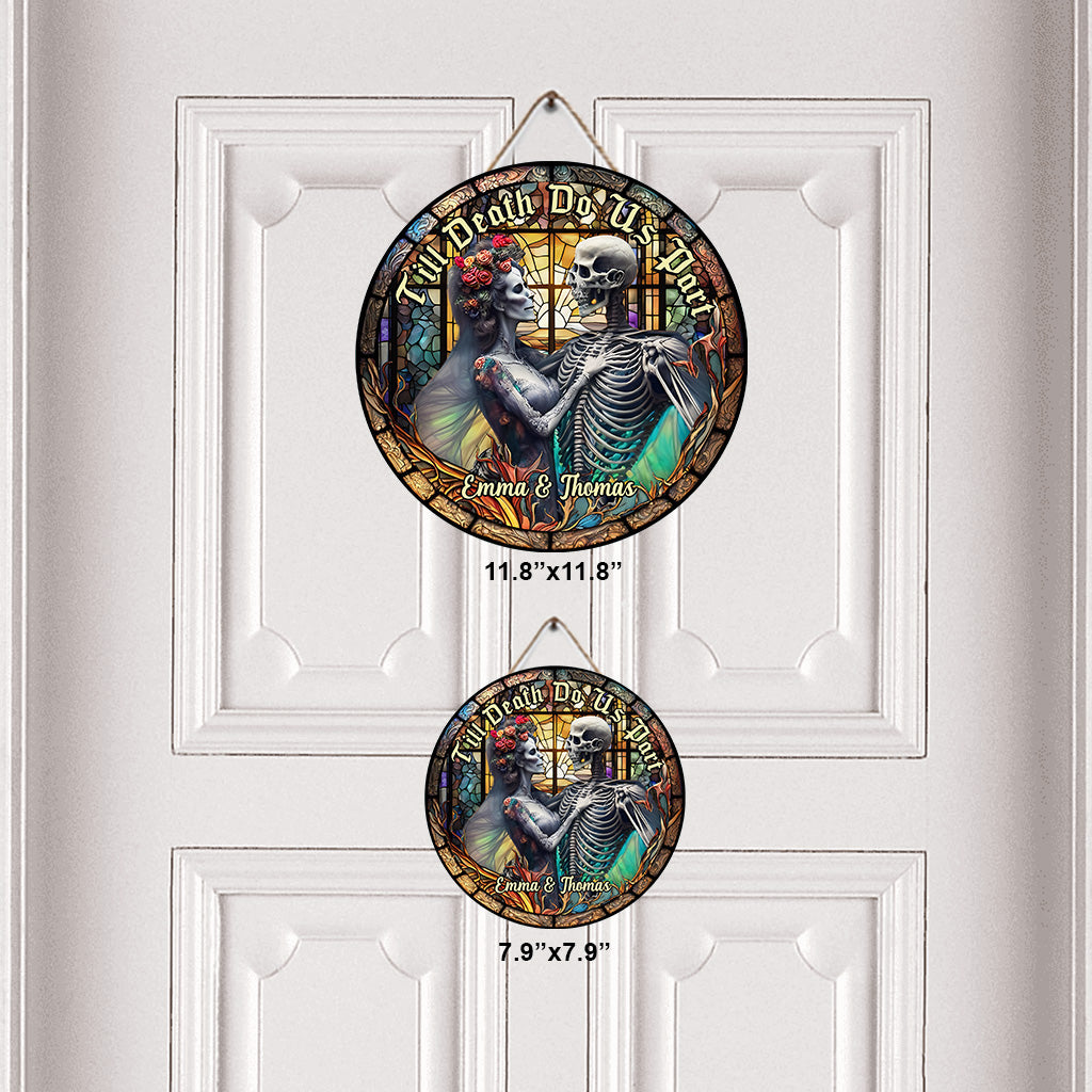 You And Me We Got This - Personalized Skull Round Wood Sign