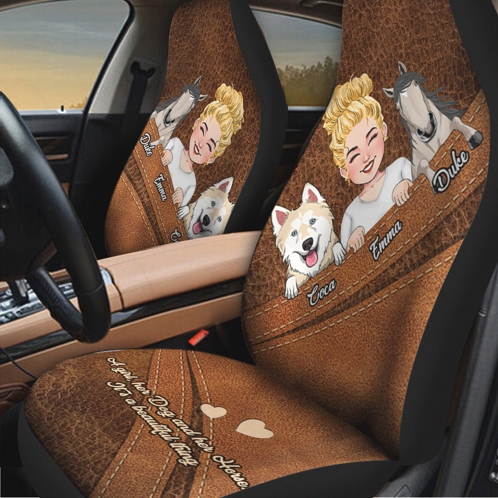 What A Beautiful Thing - Personalized Horse Seat Covers