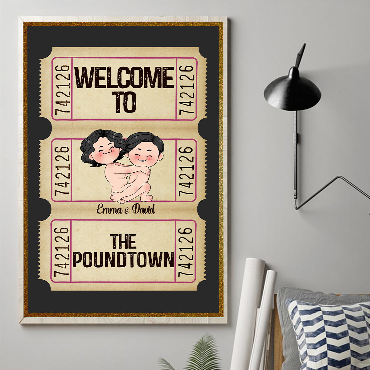 Welcome To The Poundtown Inappropriate Adult - Personalized Couple Canvas And Poster
