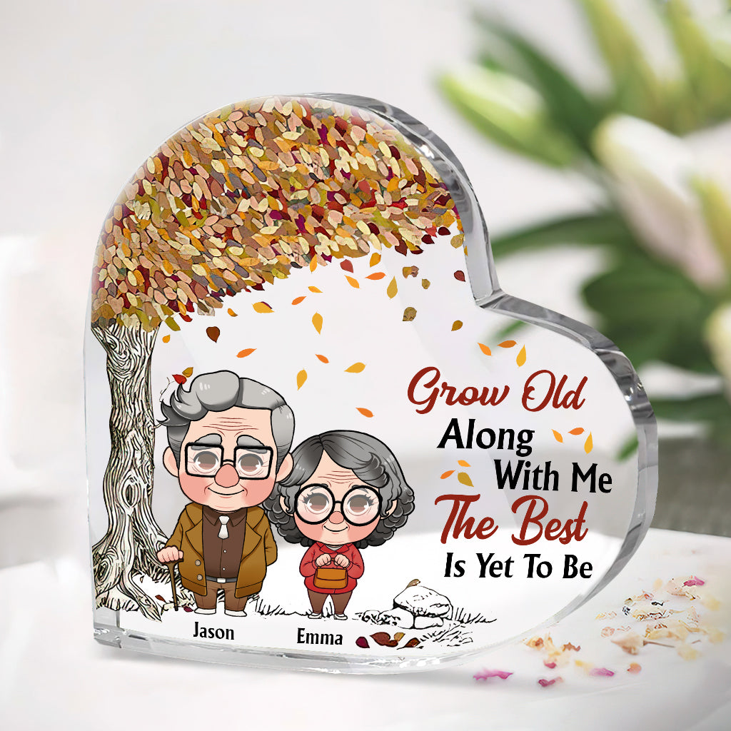 Grow Old Along With Me - Personalized Husband And Wife Custom Shaped Acrylic Plaque