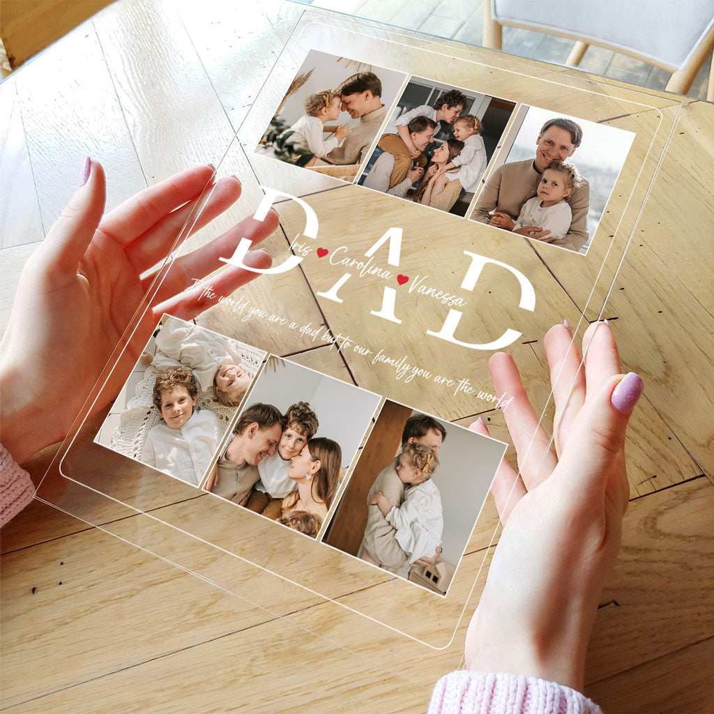 Best Dad Ever - Personalized Father Transparent Acrylic Plaque