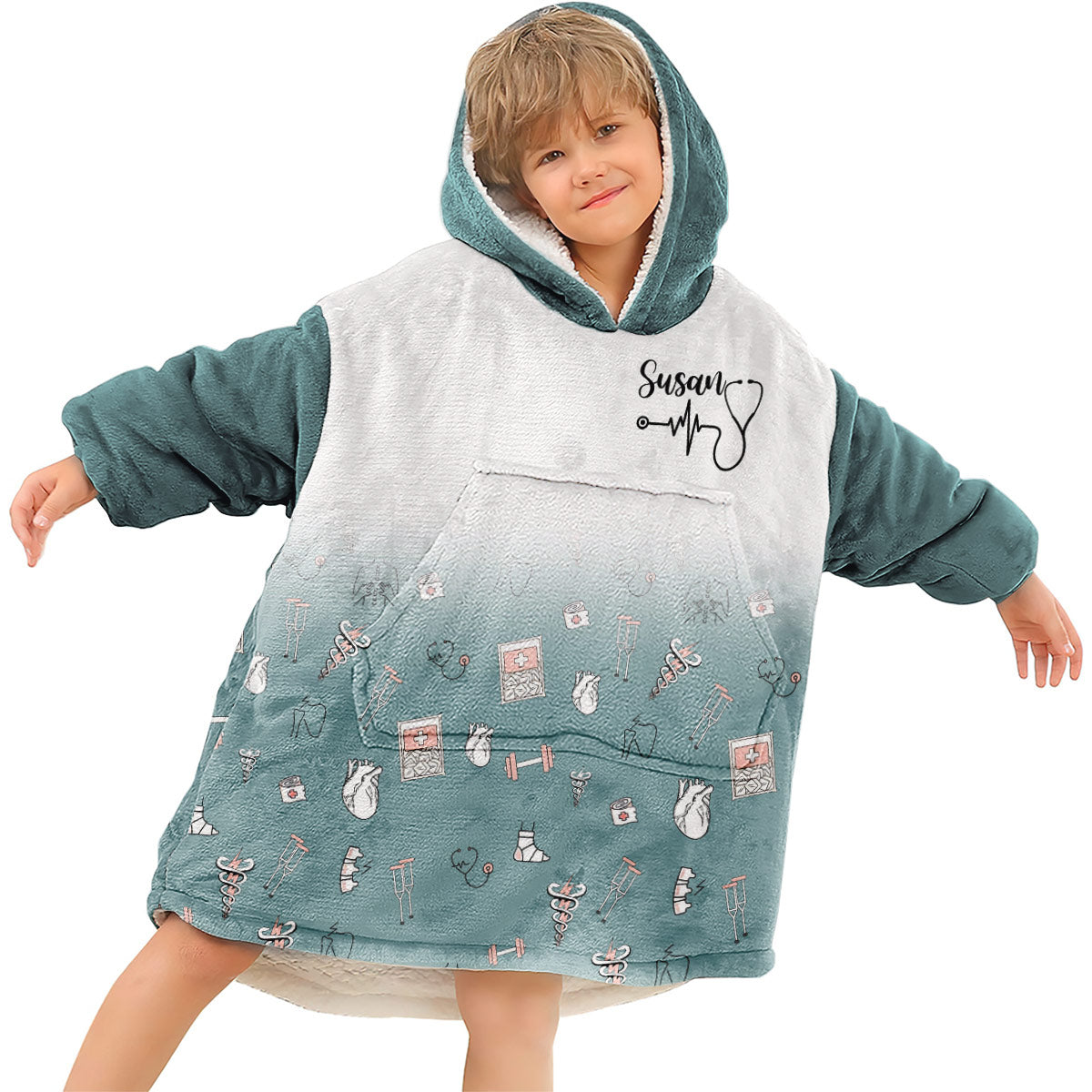 Nurse Jacket - Personalized Nurse Blanket Hoodie