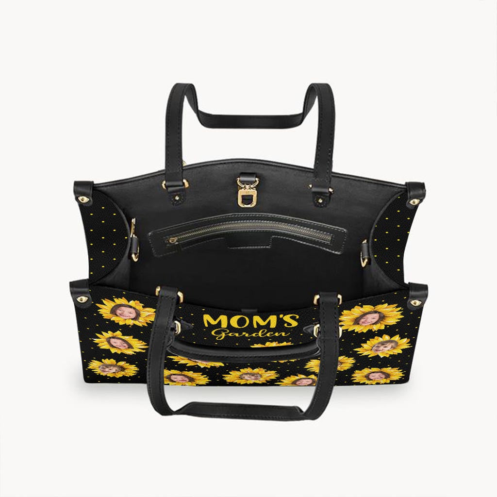 Grandma’s Garden - Gift for grandma, mom - Personalized Leather Handbag