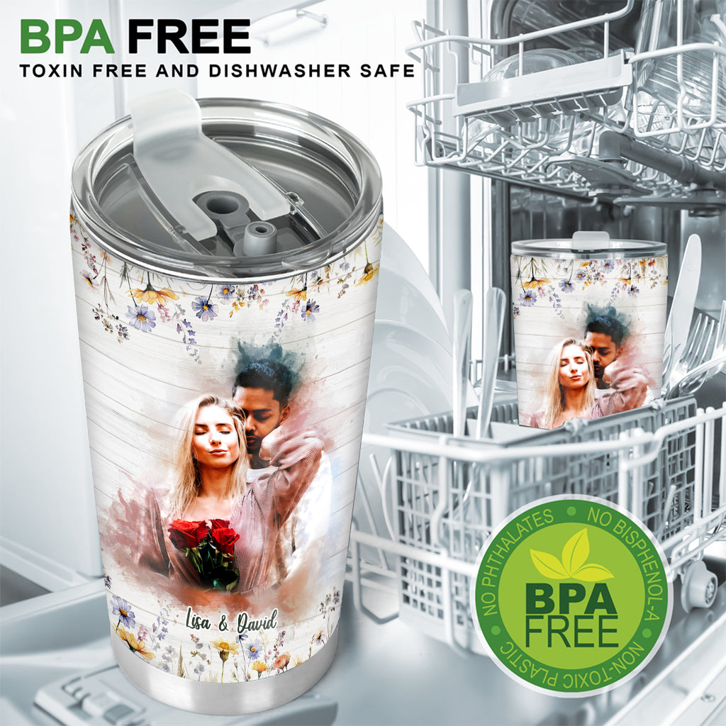 Every Love Story Is Beautiful - Personalized Couple Tumbler