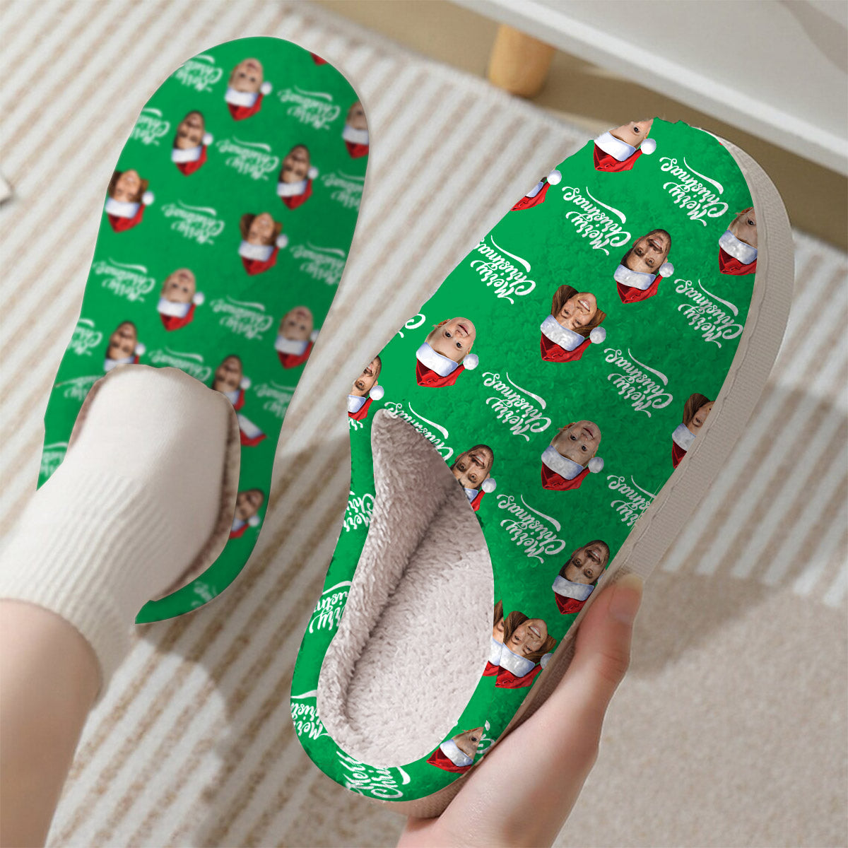 Custom Photo Slippers - gift for anyone, cat lover, dog lover - Personalized Slippers