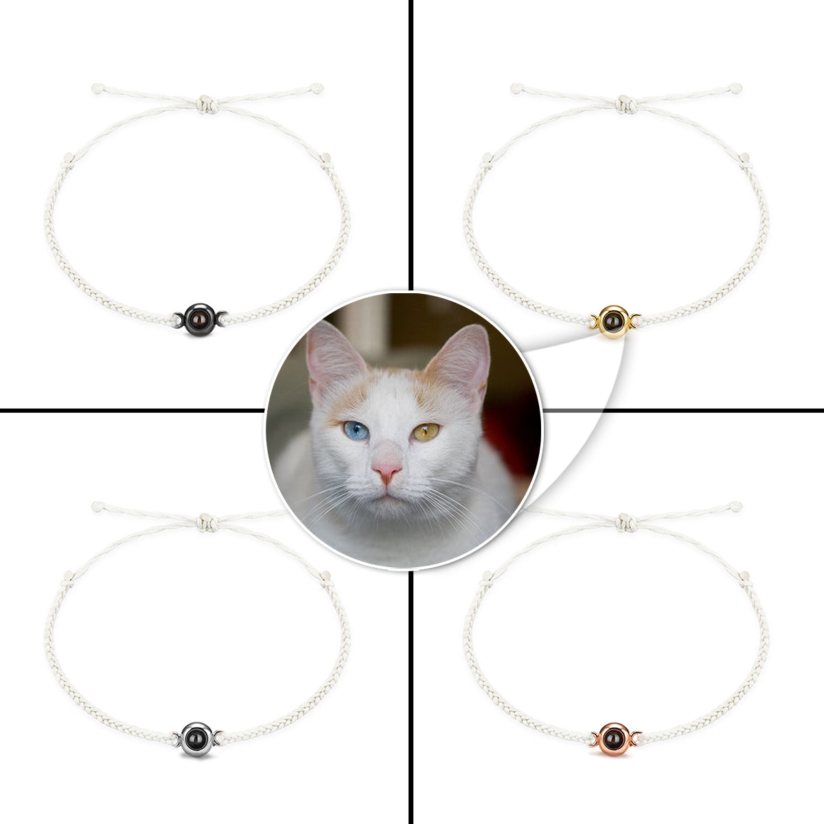Bracelet à projection de chat personnalisé pour amoureux des chats