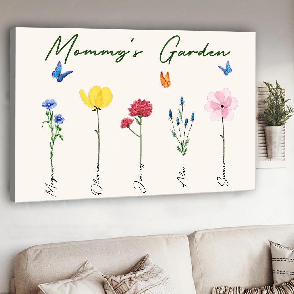 Grandma's Garden - Gift for grandma, grandpa, mom, dad - Personalized Canvas And Poster