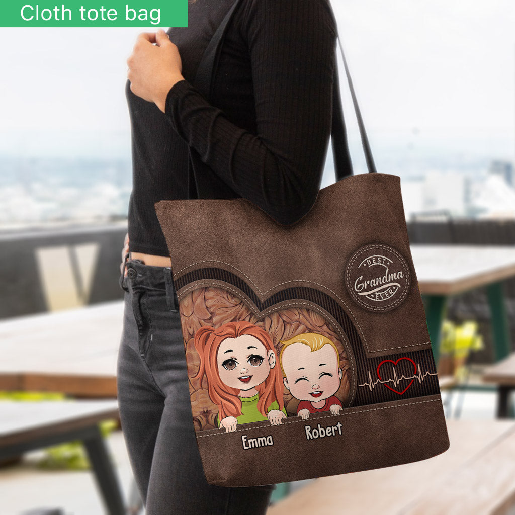 Best Grandma/ Mom Ever Personalized Tote - Gift for grandma, mom, mom, aunt - Personalized Tote Bag