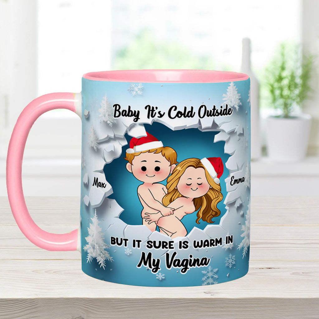 Baby It's Cold Outside - Personalized Couple Accent Mug