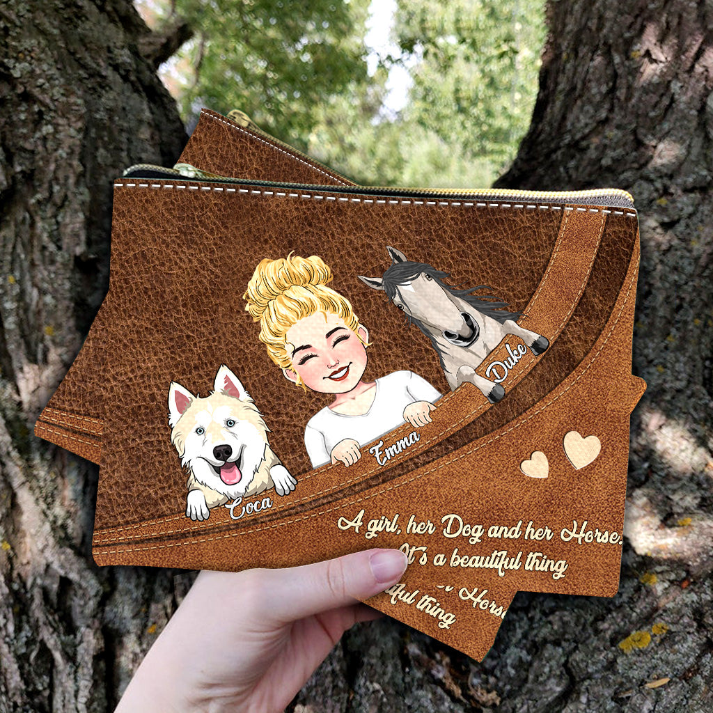What A Beautiful Thing - Horse gift for dog lover, cat lover - Personalized Pouch