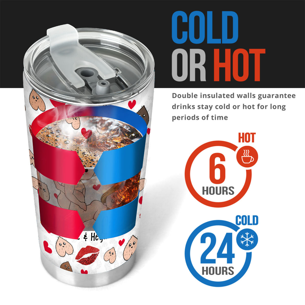 I'm Nuts About You - Personalized Couple Tumbler