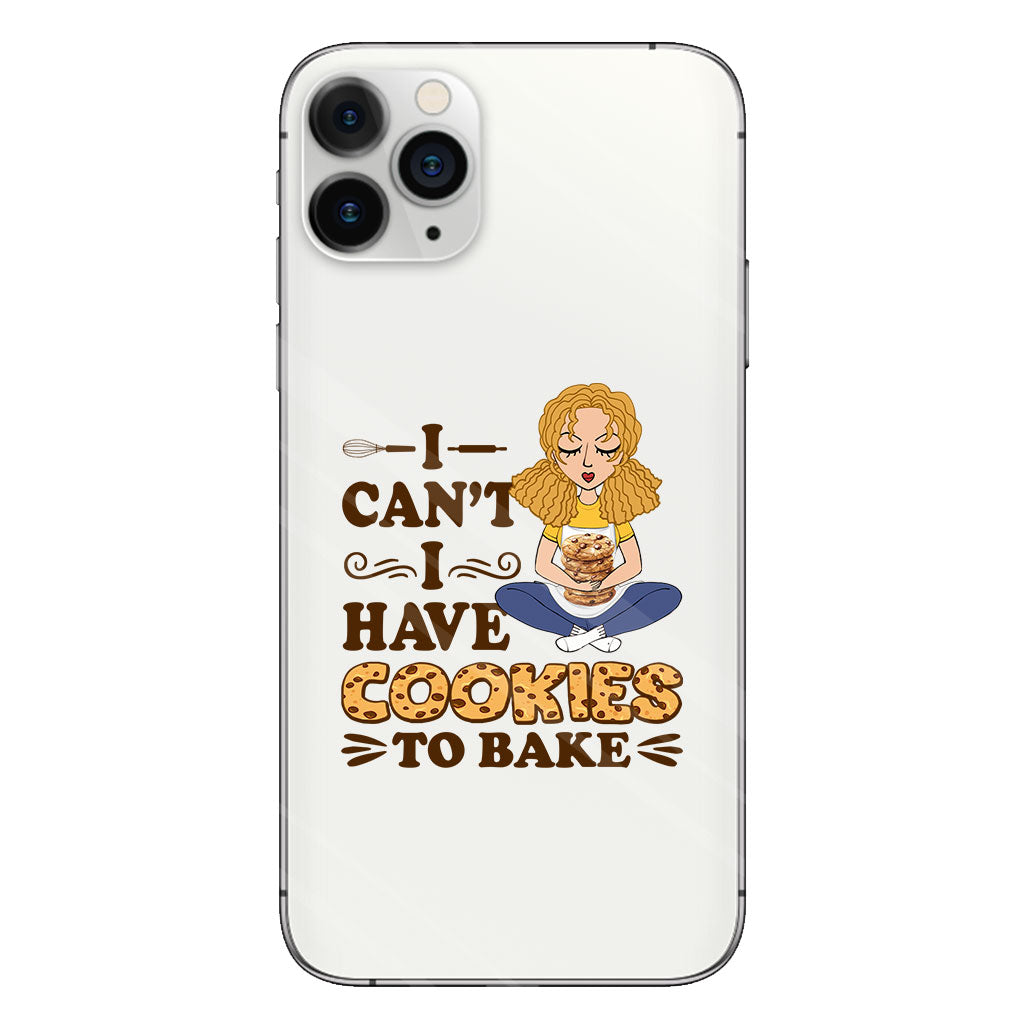 I Can't I Have Cookies To Bake - Personalized Baking Clear Phone Case