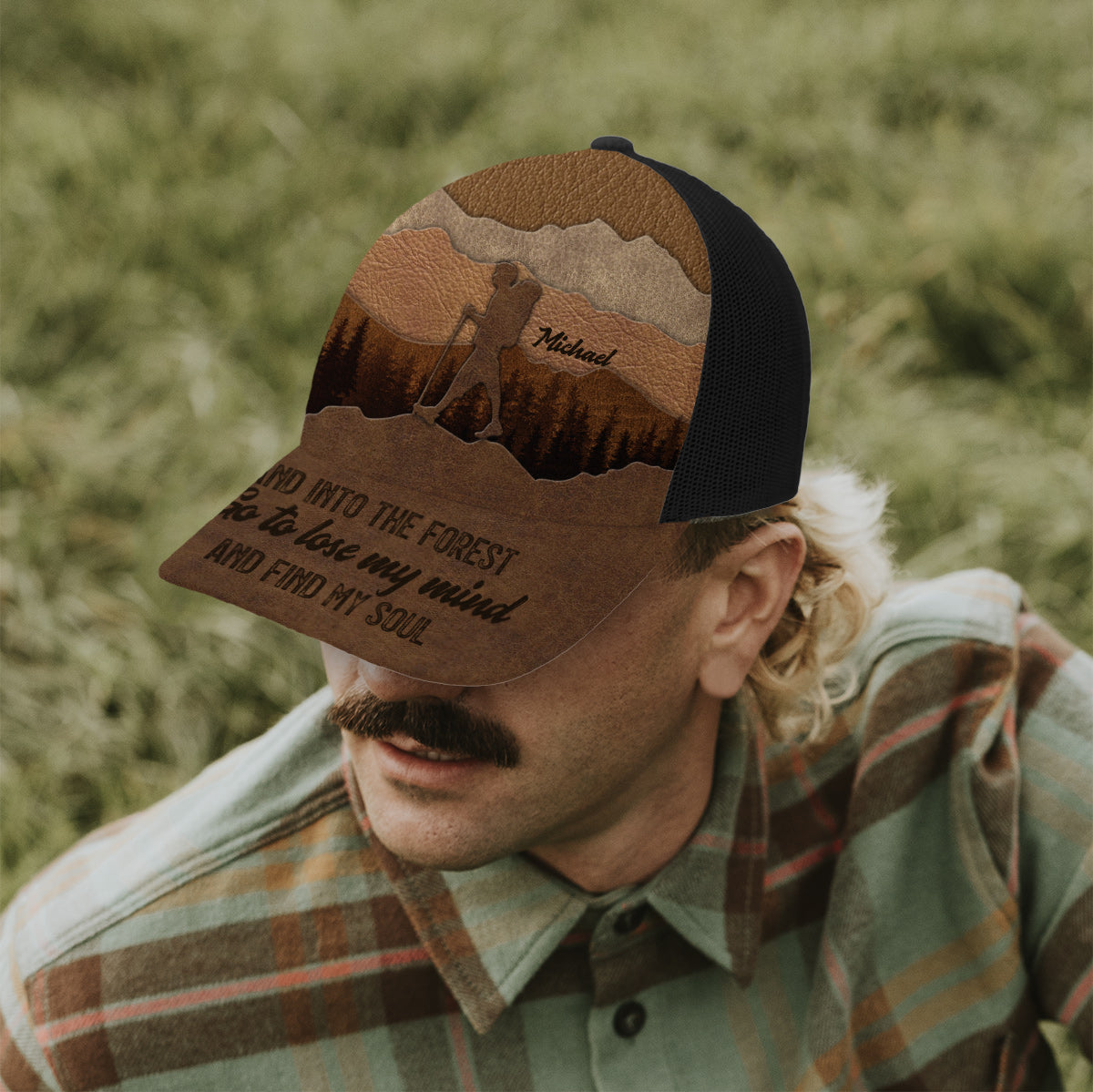 Et je m'enfonce dans la forêt - Casquette de camionneur de randonnée personnalisée