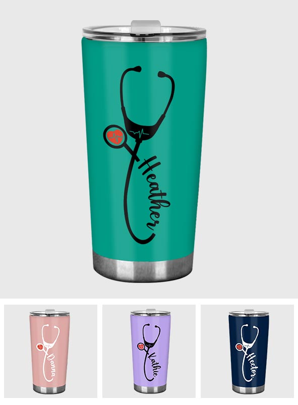 Nurse Stethoscope - Personalized Nurse Tumbler