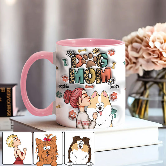 Aufblasbare Tasse mit Hunde- und Katzenmotiv – Geschenk für Hunde- und Katzenliebhaber – Personalisierte Tasse