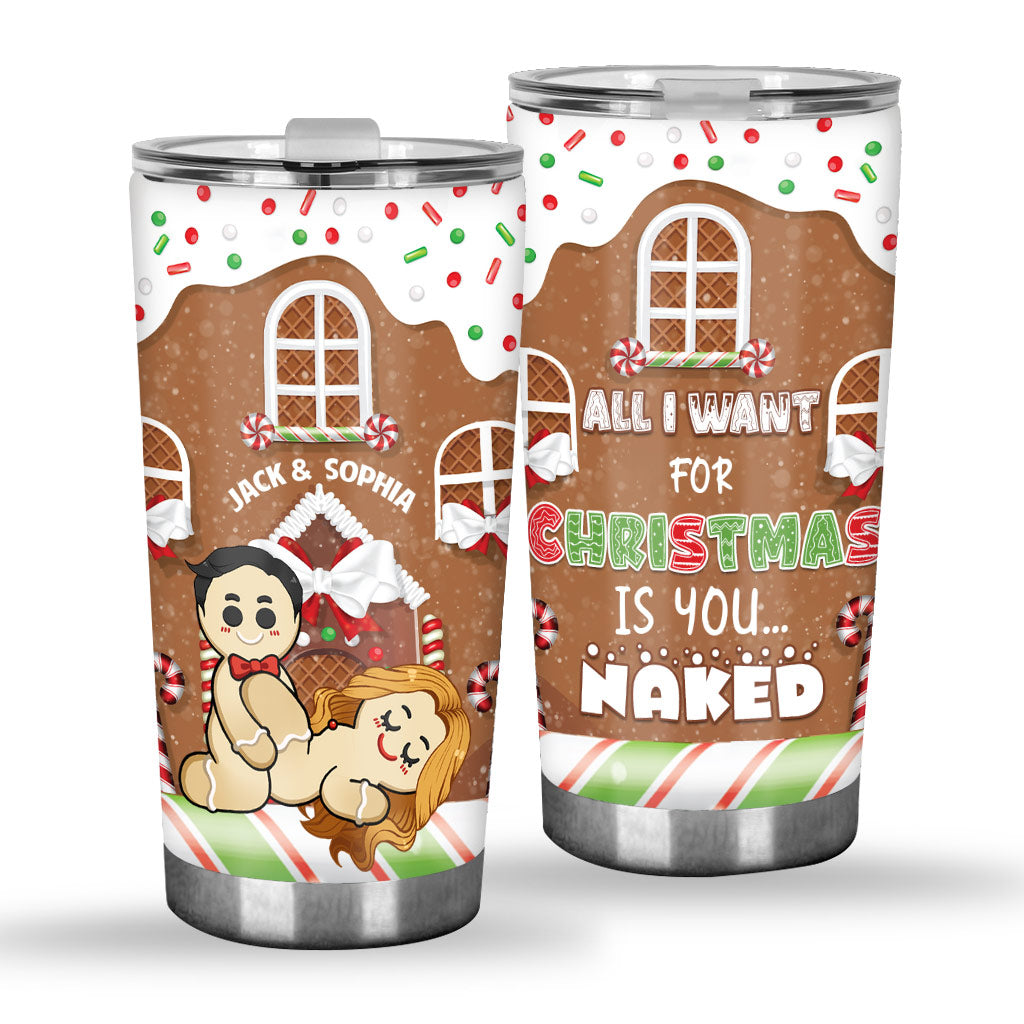 All I Want For Christmas - Personalized Couple Tumbler