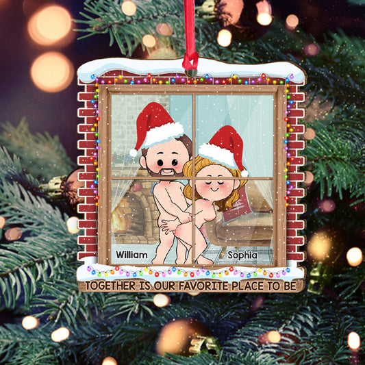 Together Is Our Favorite Place - Personalized Couple Ornament