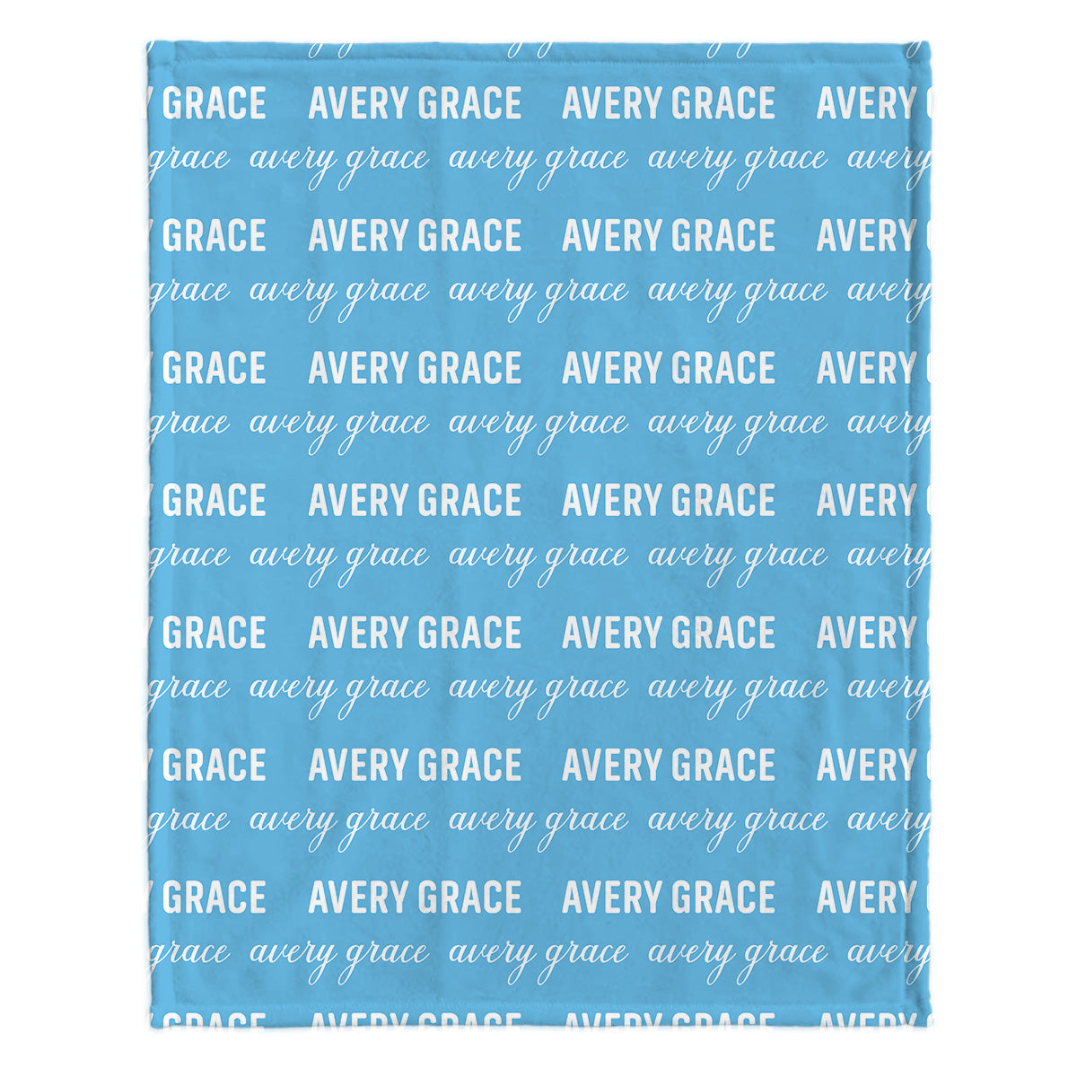 Individuelles Namensmuster – personalisierte Decke für den Enkel