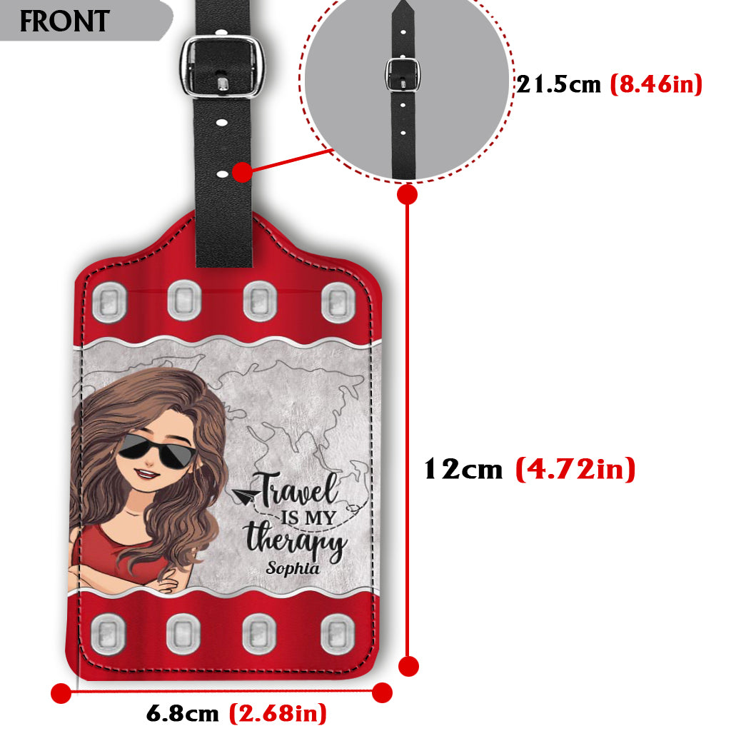 It's Time For New Adventure - Travelling gift for mom, daughter, granddaughter, wife, girlfriend, friend - Personalized Leather Luggage Tag