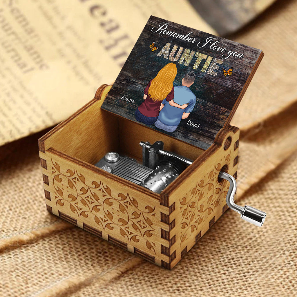Remember We Love You - Gift for mom, grandma, aunt - Personalized Hand Crank Music Box