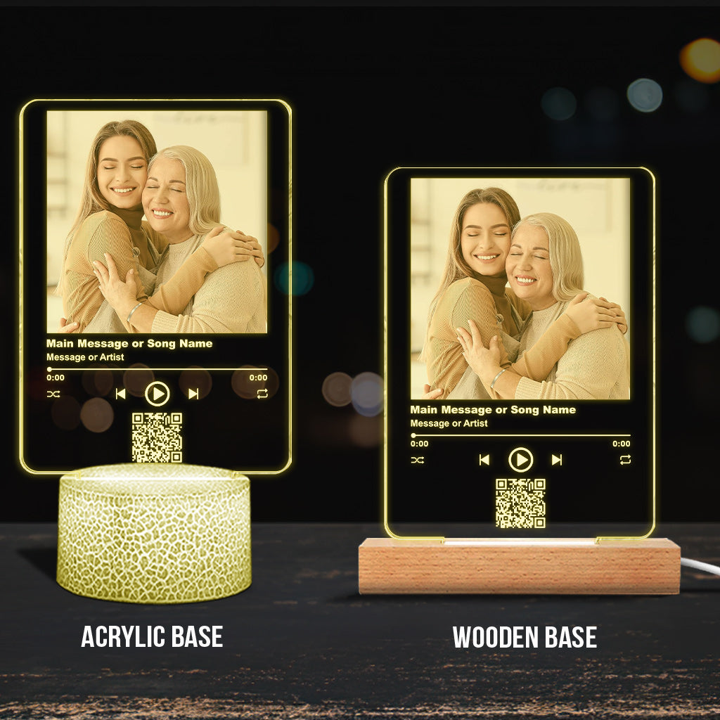 Sentimental Gifts For Bonus Mom - Gift for mom - Personalized Shaped Plaque Light Base