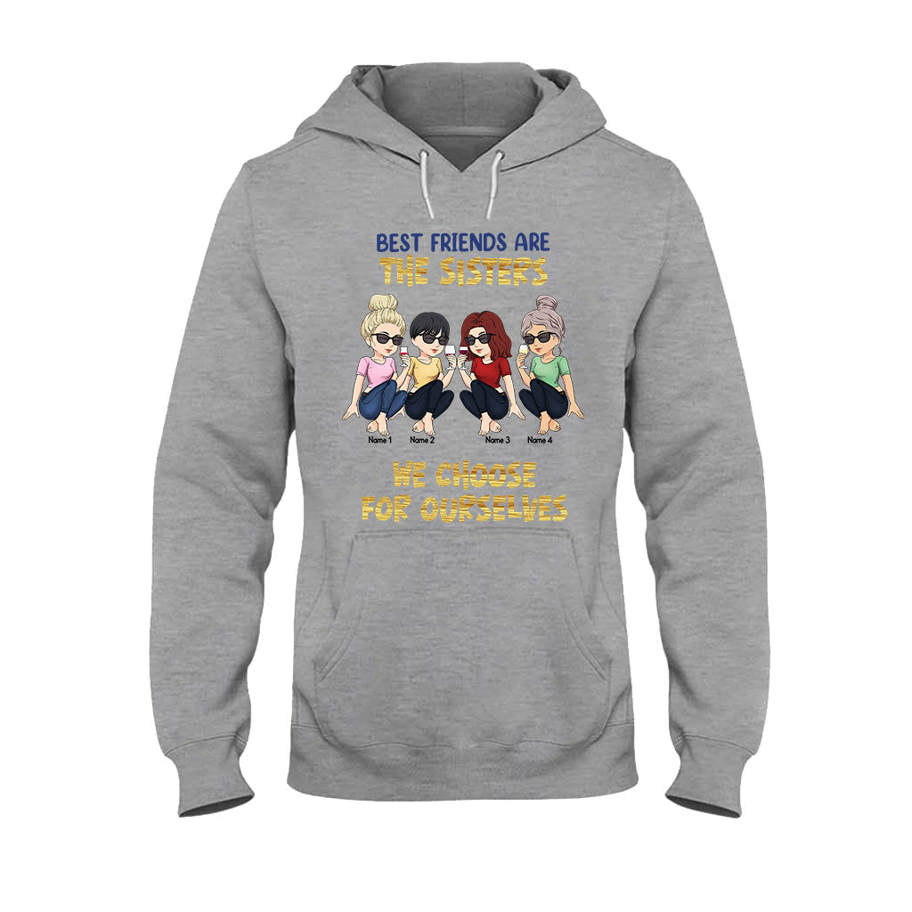 Beste Freundinnen sind die Schwestern, die wir uns selbst aussuchen – Geschenk für die beste Freundin – Personalisiertes T-Shirt und Hoodie