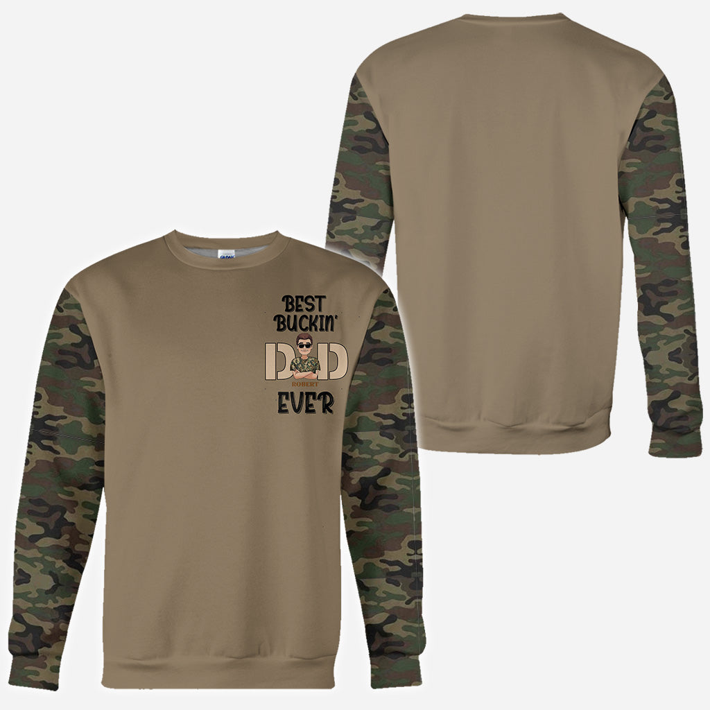 Best Buckin' Dad - Personalized Hunting All Over Shirt