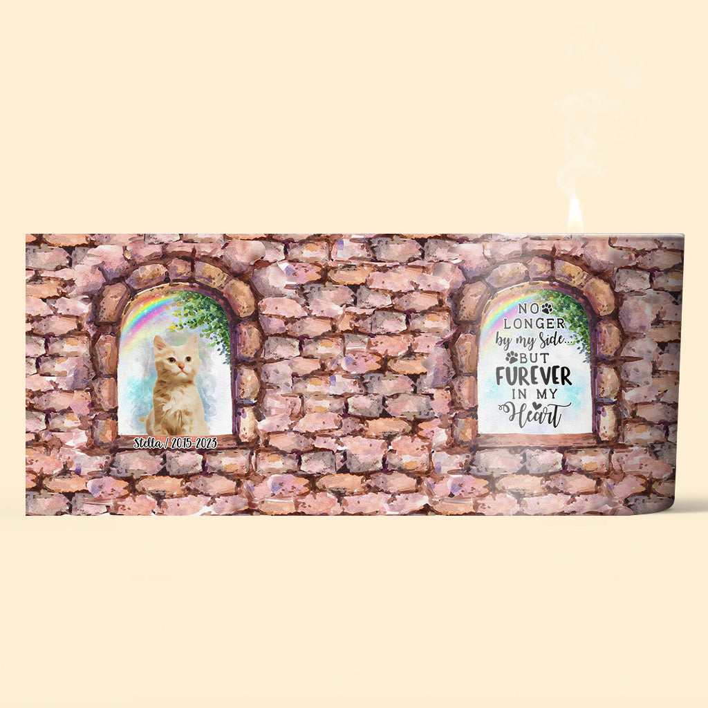 No Longer By My Side - Personalized Dog Candle With Wooden Lid