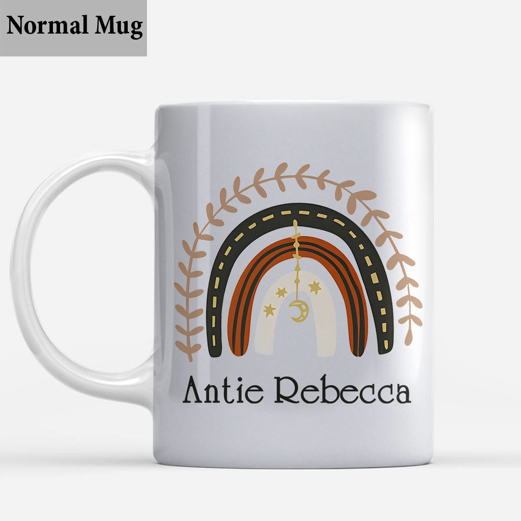 Rainbow Mug Auntie - Personalized Aunt Mug