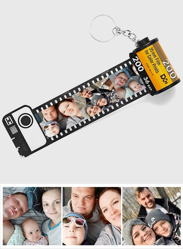My Family - Personalized Family Film Roll Keychain