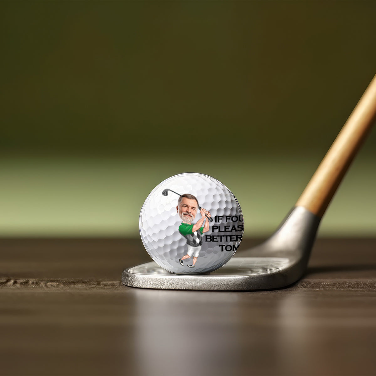 Falls gefunden, bitte besser schlagen – personalisierter Golfball