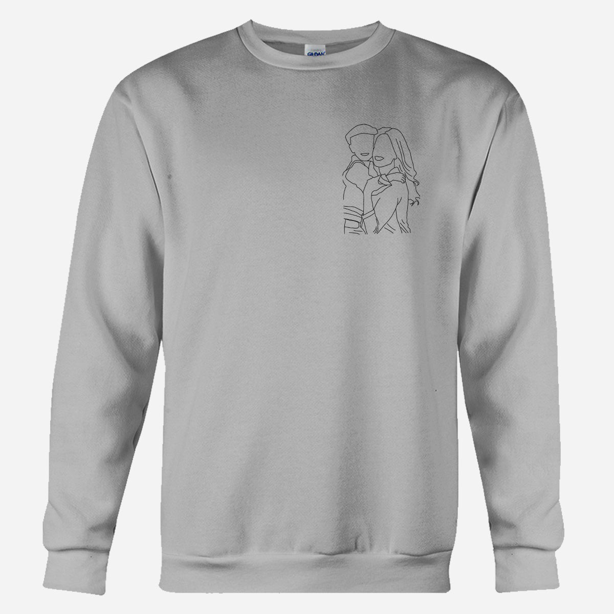 Custom Line Art - Personalized Mother Embroidered Sweater