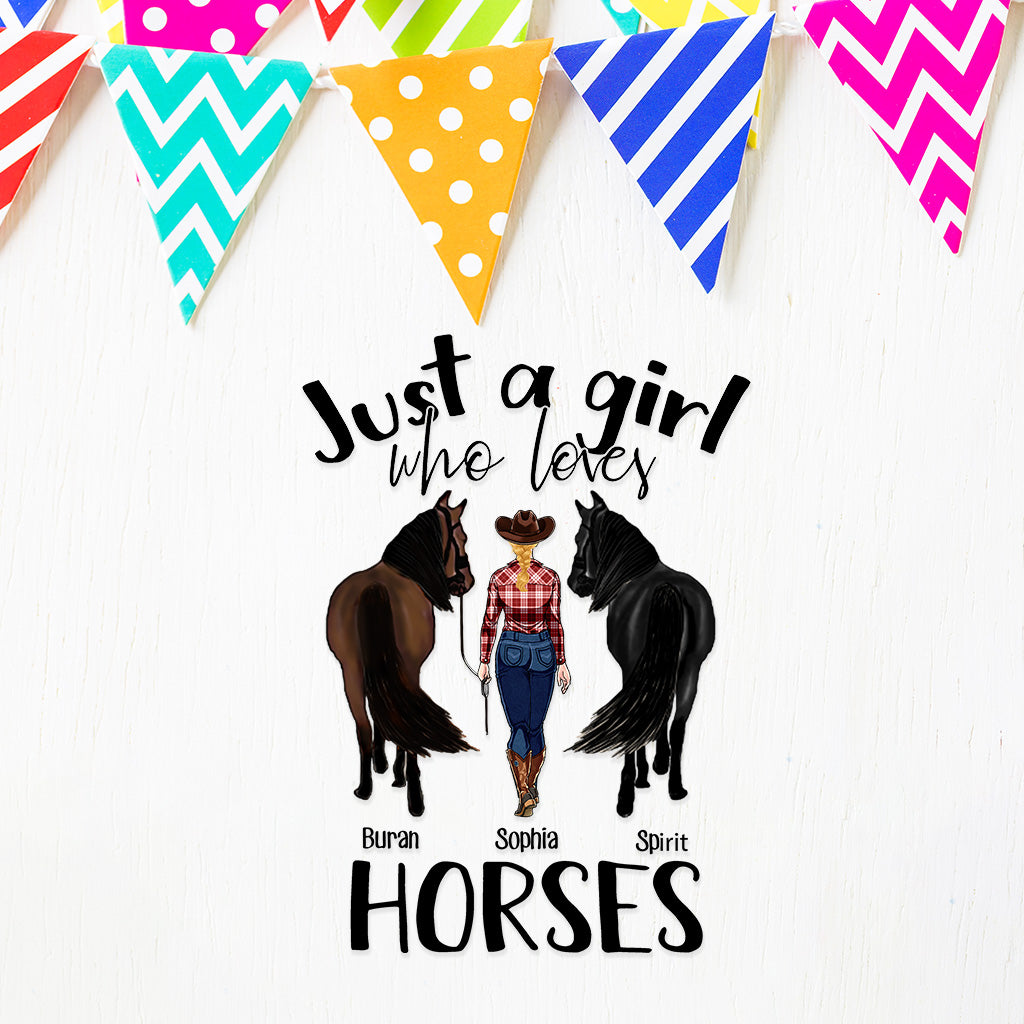 Just A Girl Who Loves Horses - Personalized Horse Decal Full