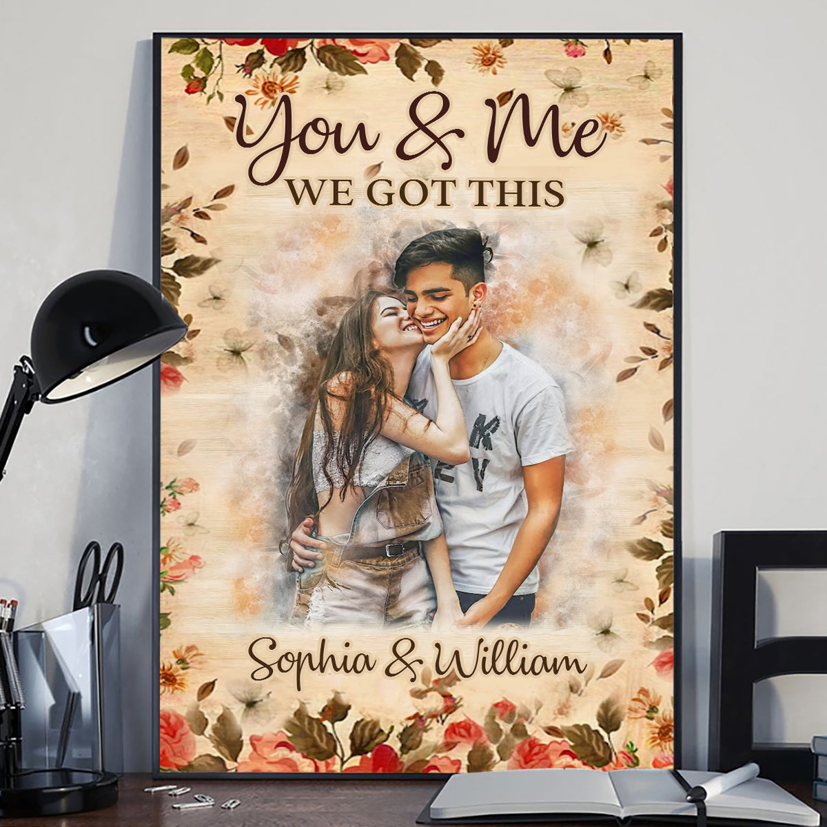 Watercolor Couple - Personalized Couple Canvas And Poster