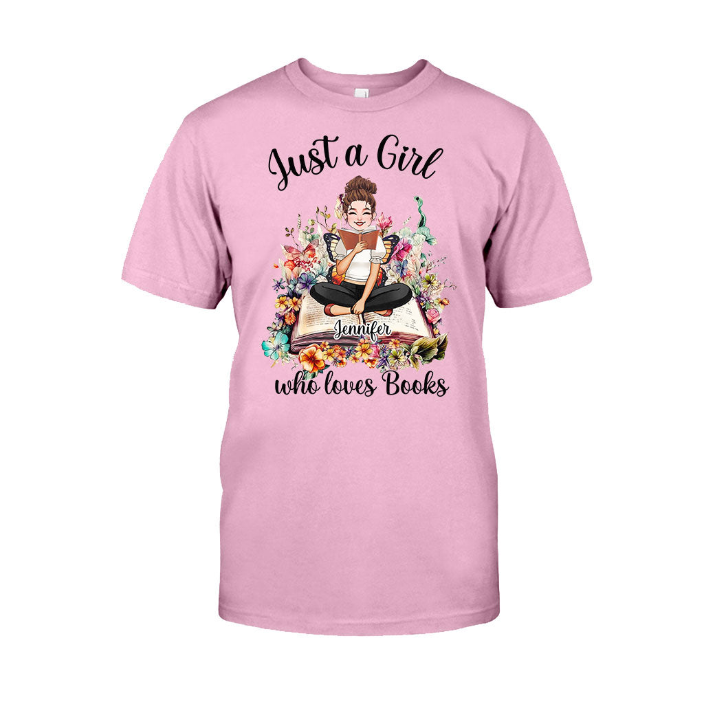 Just A Girl Who Loves Books - Personalized Book T-shirt and Hoodie