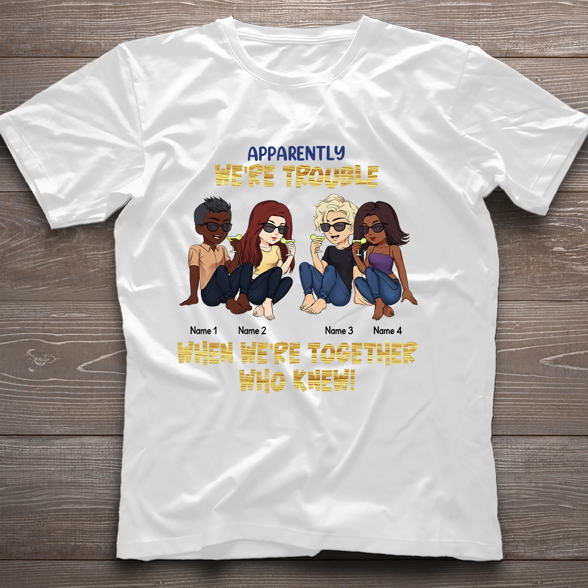 Beste Freundinnen sind die Schwestern, die wir uns selbst aussuchen – Geschenk für die beste Freundin – Personalisiertes T-Shirt und Hoodie