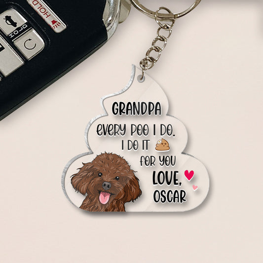 Every Poo I Do For You - Dog gift for dog lover - Personalized Keychain