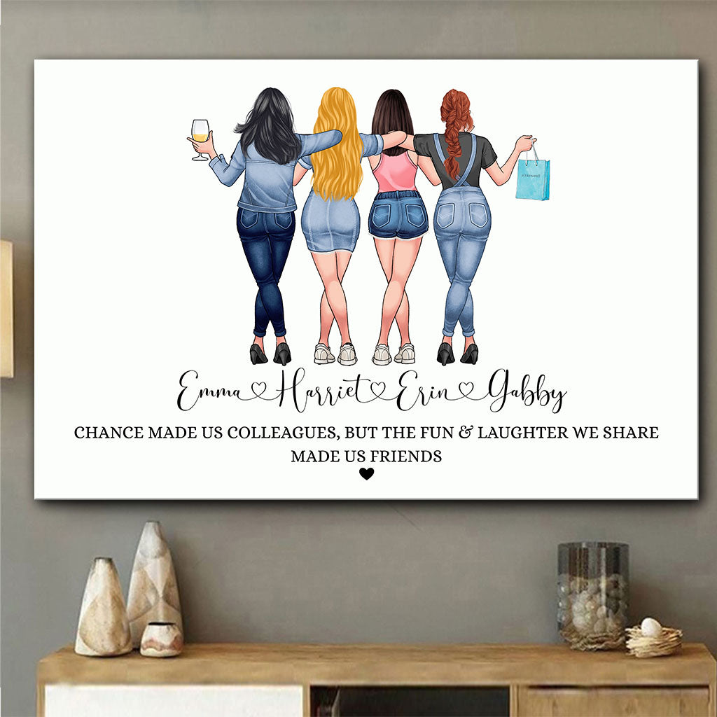 Der Zufall hat uns zu Kollegen gemacht – Personalisierte Leinwand und Poster für Kollegen