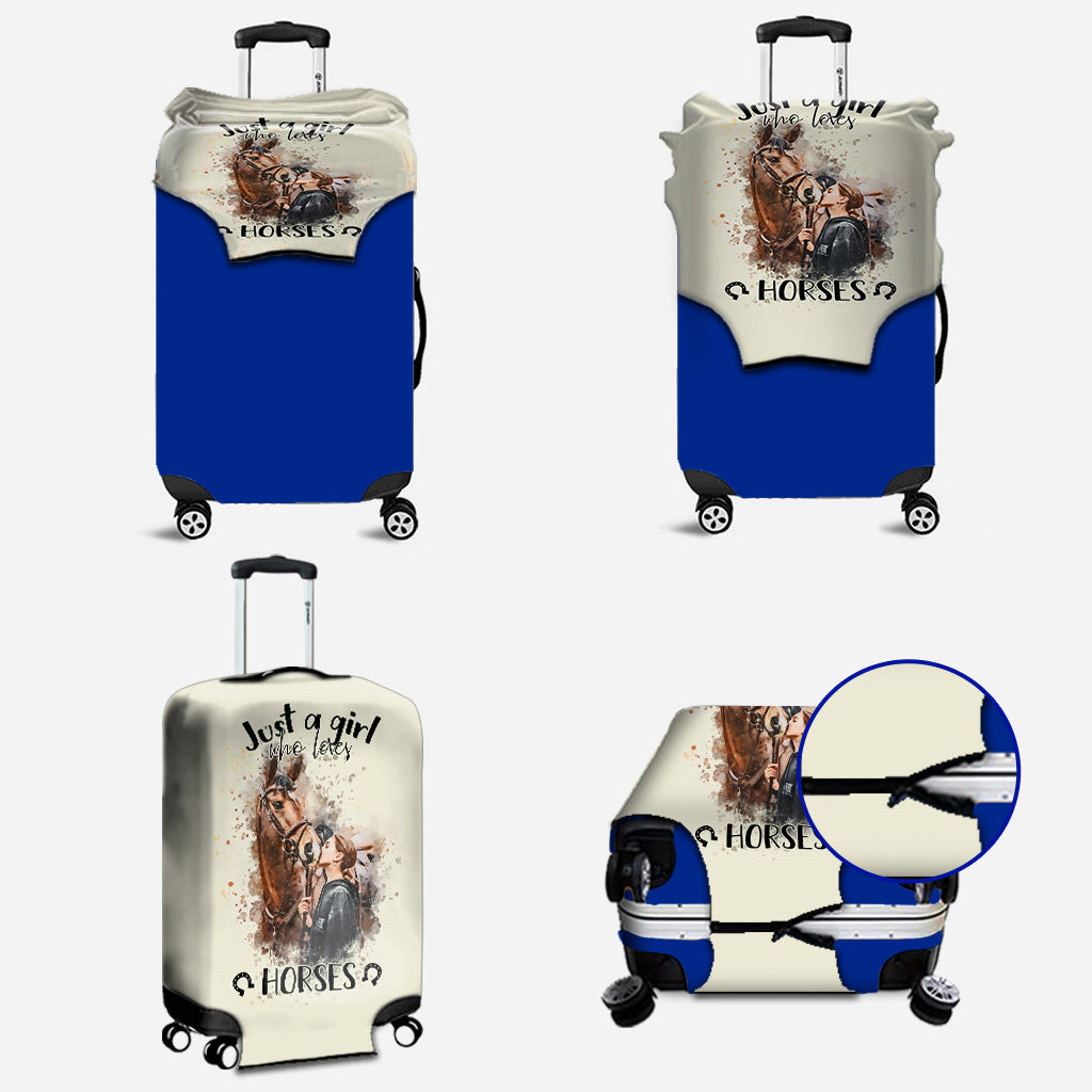 Just A Girl Who Loves Horses - Personalized Horse Luggage Cover