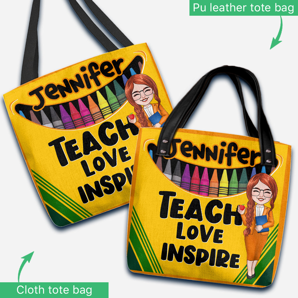 Teach Love Inspire - Personalized Teacher Tote Bag
