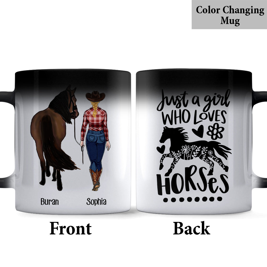 Just A Girl Who Loves Horses - Personalized Horse Mug