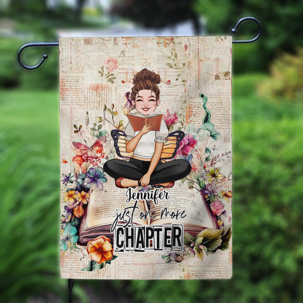 Just One More Chapter - Personalized Book Garden Flag