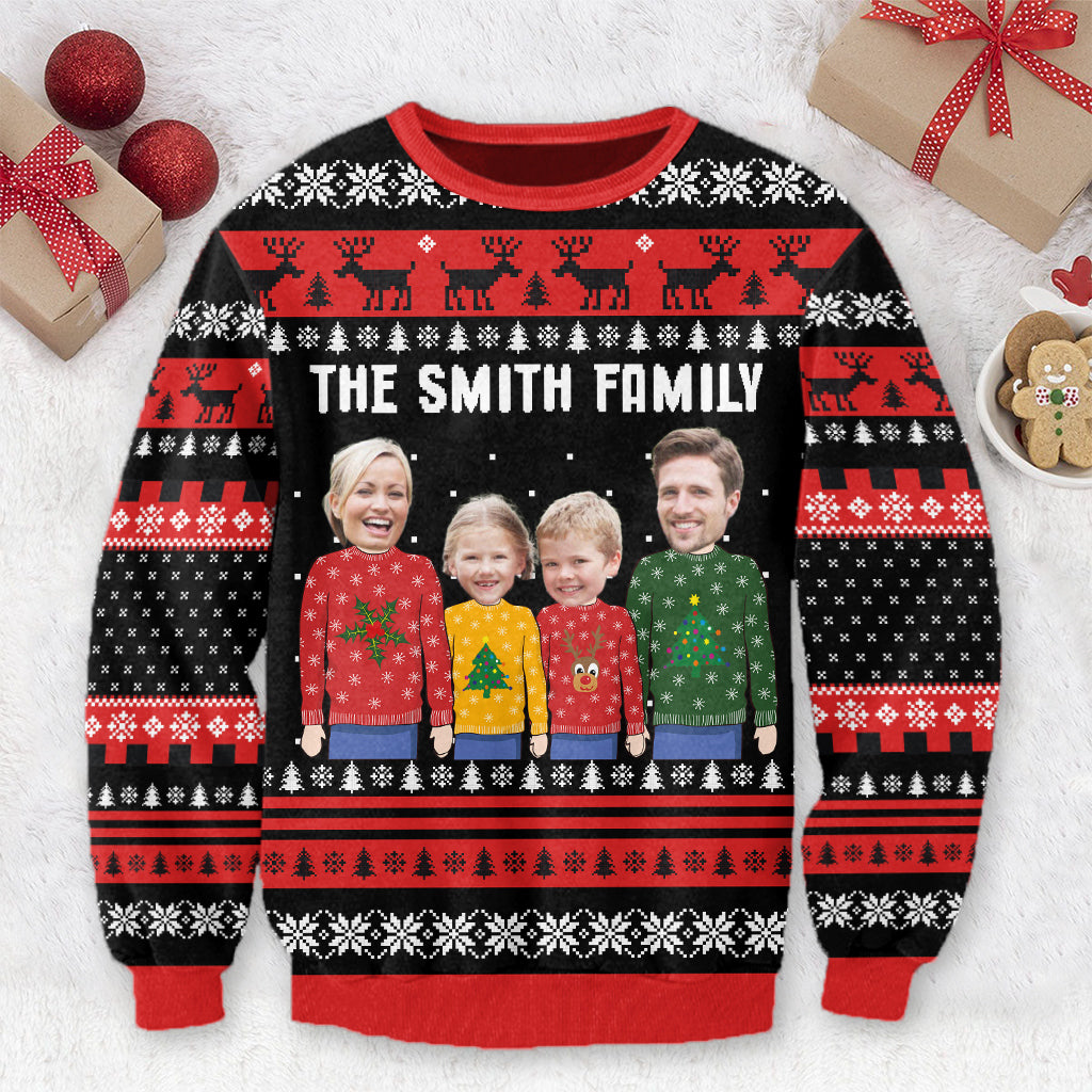 Our Family - Personalized Family Ugly Sweater