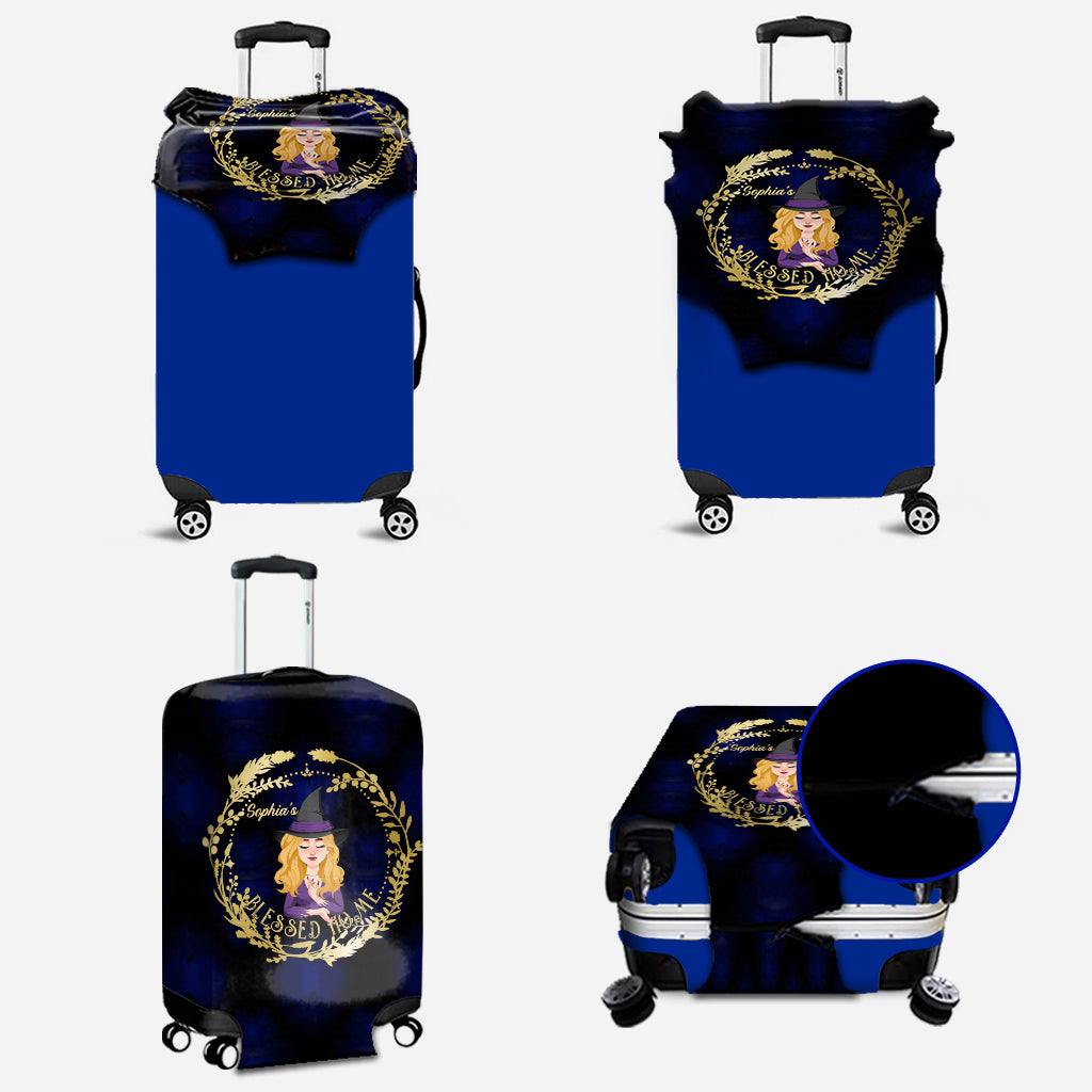 Blessed Home - Personalized Witch Luggage Cover