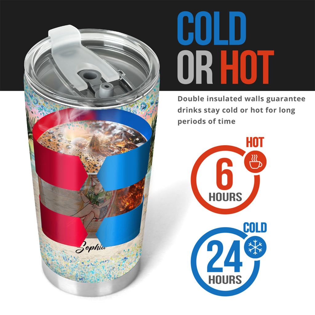 Just A Girl Who Loves Beach - Personalized Sea Lover Tumbler